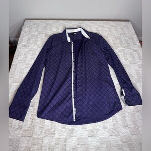 GBG Los Angeles Men's Navy Diamond Shirt Jacket